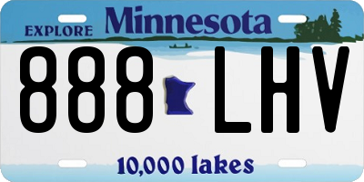 MN license plate 888LHV