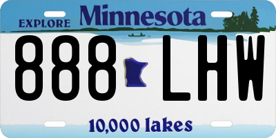 MN license plate 888LHW