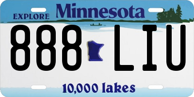 MN license plate 888LIU