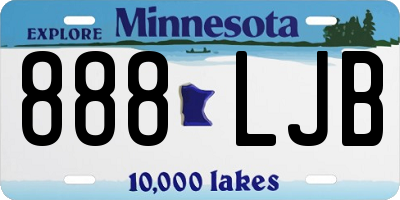 MN license plate 888LJB