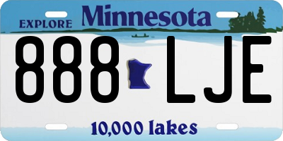 MN license plate 888LJE