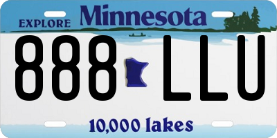 MN license plate 888LLU