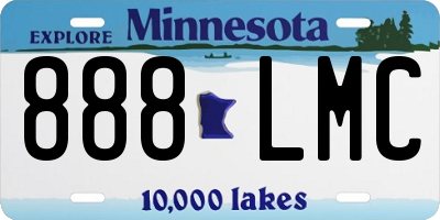MN license plate 888LMC