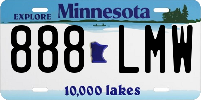 MN license plate 888LMW