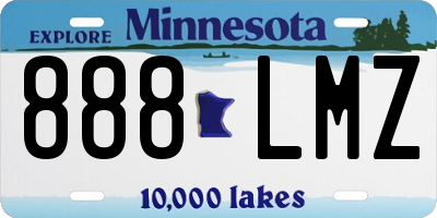 MN license plate 888LMZ