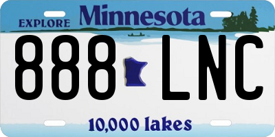 MN license plate 888LNC