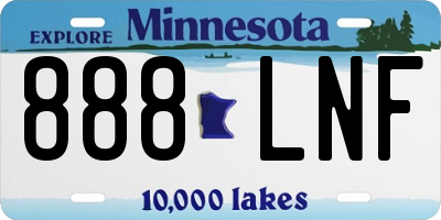 MN license plate 888LNF