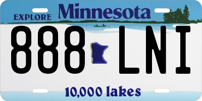 MN license plate 888LNI