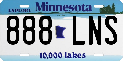 MN license plate 888LNS