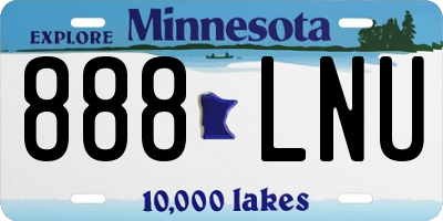 MN license plate 888LNU