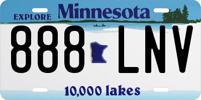 MN license plate 888LNV