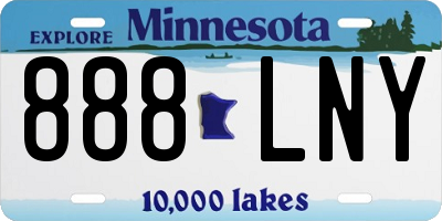MN license plate 888LNY