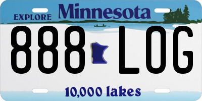 MN license plate 888LOG
