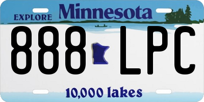 MN license plate 888LPC