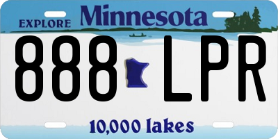 MN license plate 888LPR