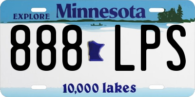 MN license plate 888LPS