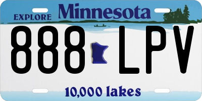 MN license plate 888LPV
