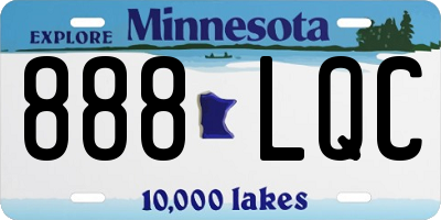 MN license plate 888LQC