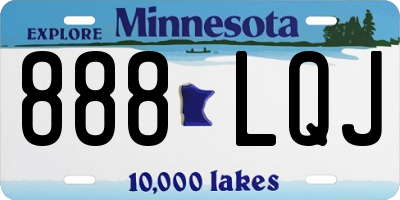 MN license plate 888LQJ