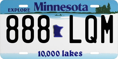 MN license plate 888LQM