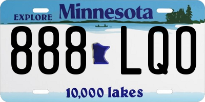 MN license plate 888LQO