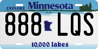 MN license plate 888LQS