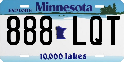 MN license plate 888LQT