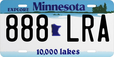 MN license plate 888LRA