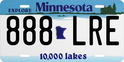 MN license plate 888LRE