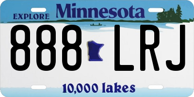 MN license plate 888LRJ