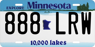 MN license plate 888LRW