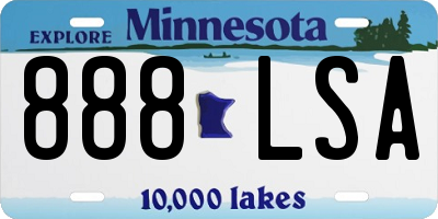 MN license plate 888LSA