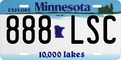 MN license plate 888LSC