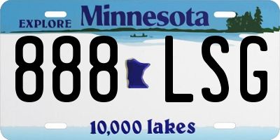 MN license plate 888LSG