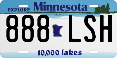 MN license plate 888LSH