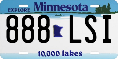 MN license plate 888LSI