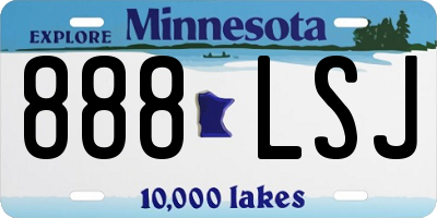 MN license plate 888LSJ