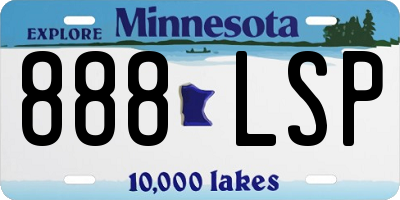 MN license plate 888LSP