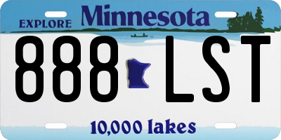 MN license plate 888LST