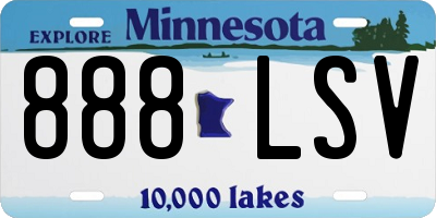 MN license plate 888LSV