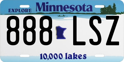 MN license plate 888LSZ