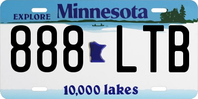 MN license plate 888LTB