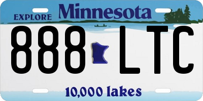 MN license plate 888LTC