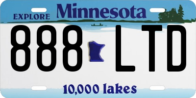 MN license plate 888LTD