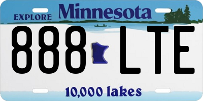 MN license plate 888LTE