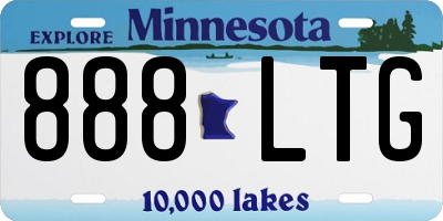 MN license plate 888LTG