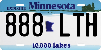 MN license plate 888LTH
