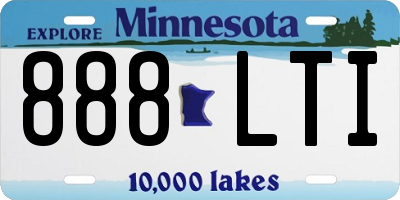 MN license plate 888LTI