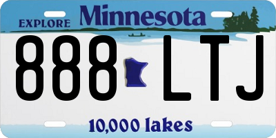 MN license plate 888LTJ