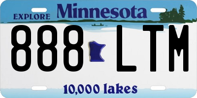 MN license plate 888LTM